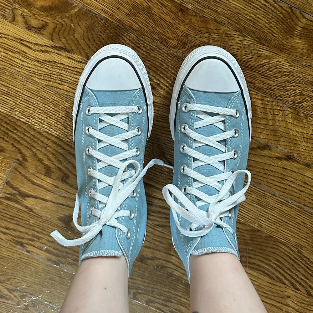 Blue Converse Platforms